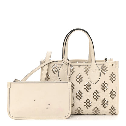 Gucci Calfskin GG Monogram Diamond Cut Small Ophidia Tote Bag Off White 3 of 20