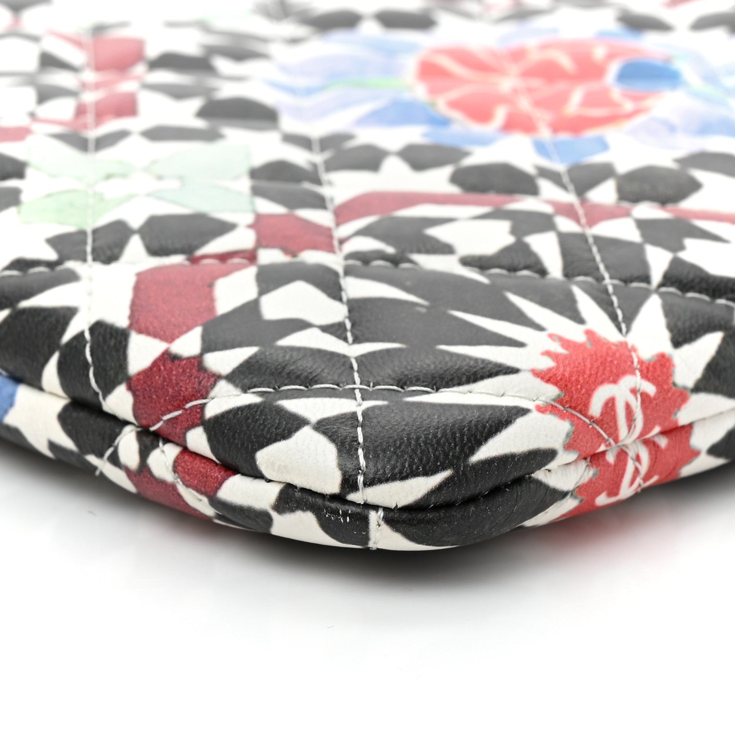 Chanel Glazed Lambskin Quilted Large Paris Dubai Cosmetic Case Multicolor 8 of 12