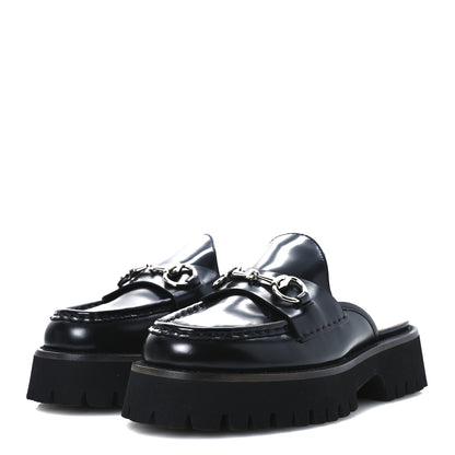 Gucci Magnum Calfskin Womens Horsebit Platform Mules 36 Black 4 of 11