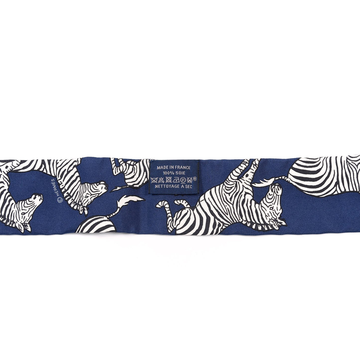 Silk Les Zebres Twilly Gris Marine Black White