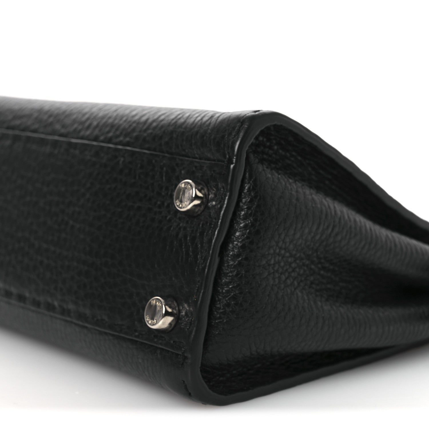 Fendi Cuoio Romano Selleria Bi-Color Mini Peekaboo Iconic Satchel Black Mou 9 of 10