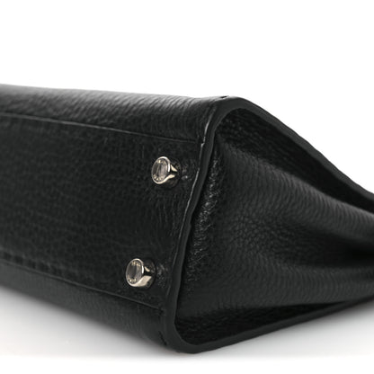 Fendi Cuoio Romano Selleria Bi-Color Mini Peekaboo Iconic Satchel Black Mou 9 of 10