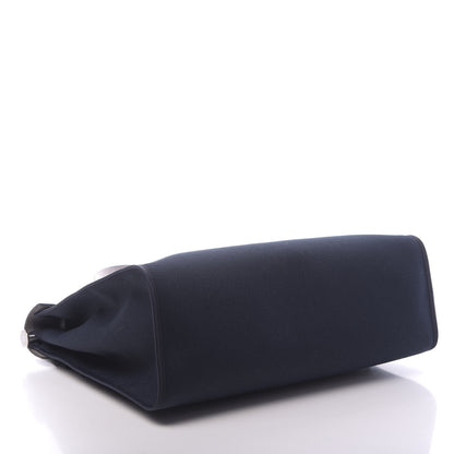 Hermes Toile Vache Calfskin Herbag Zip 39 GM Bleu Indigo 4 of 15