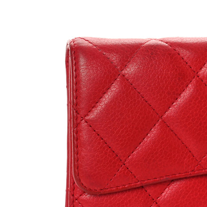 Chanel Caviar Quilted Large Flap Wallet Red 11 of 21