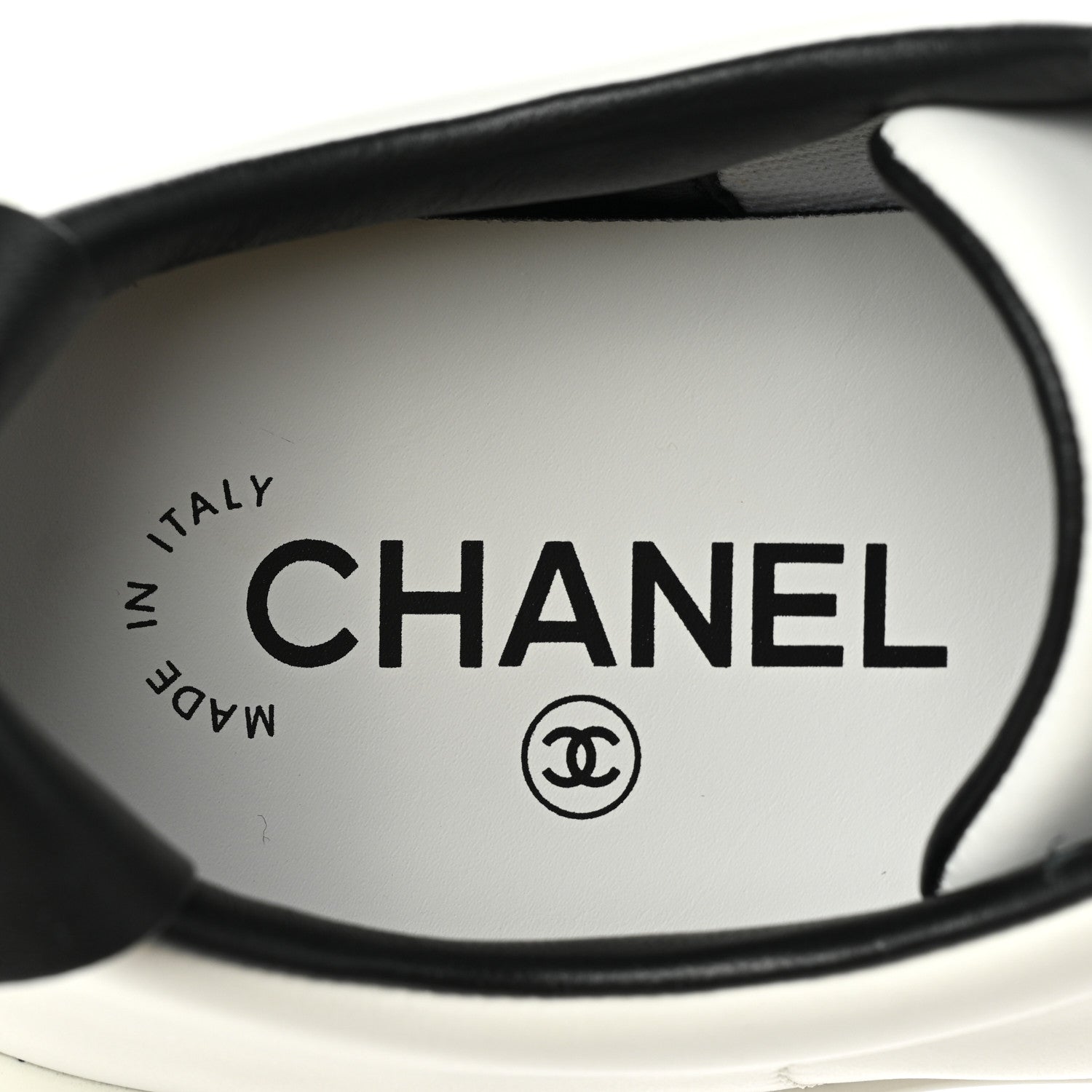 Chanel Calfskin CC Womens Sneakers 38 White 8 of 10