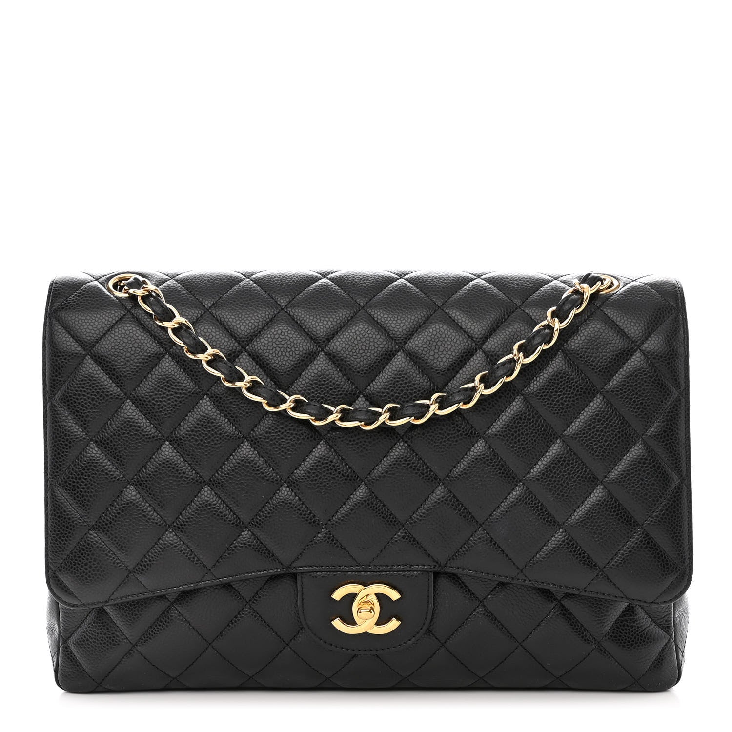 Chanel Caviar Quilted Maxi Single Flap Black 1 of 11