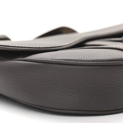 Christian Dior Grained Calfskin Mens Saddle Bag Ebony 7 of 9