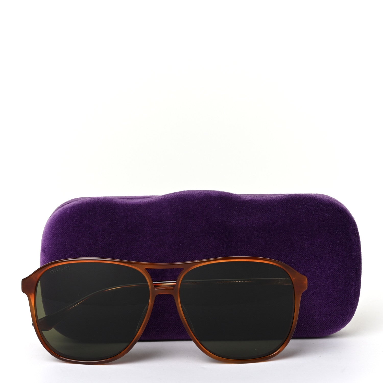 Gucci Polarized Aviator Web GG Sunglasses GG0016S Havana 7 of 7