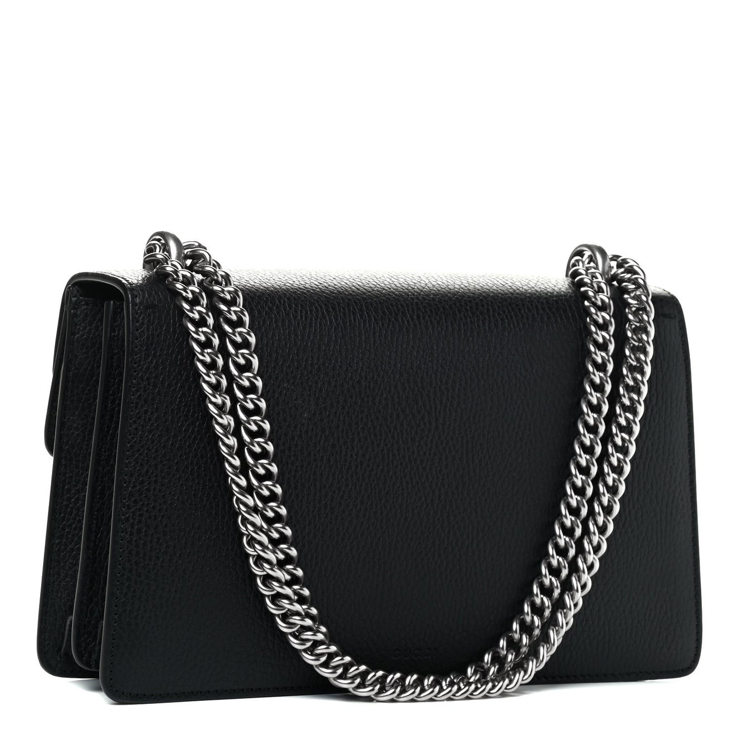 Pebbled Calfskin Small Dionysus Shoulder Bag Black
