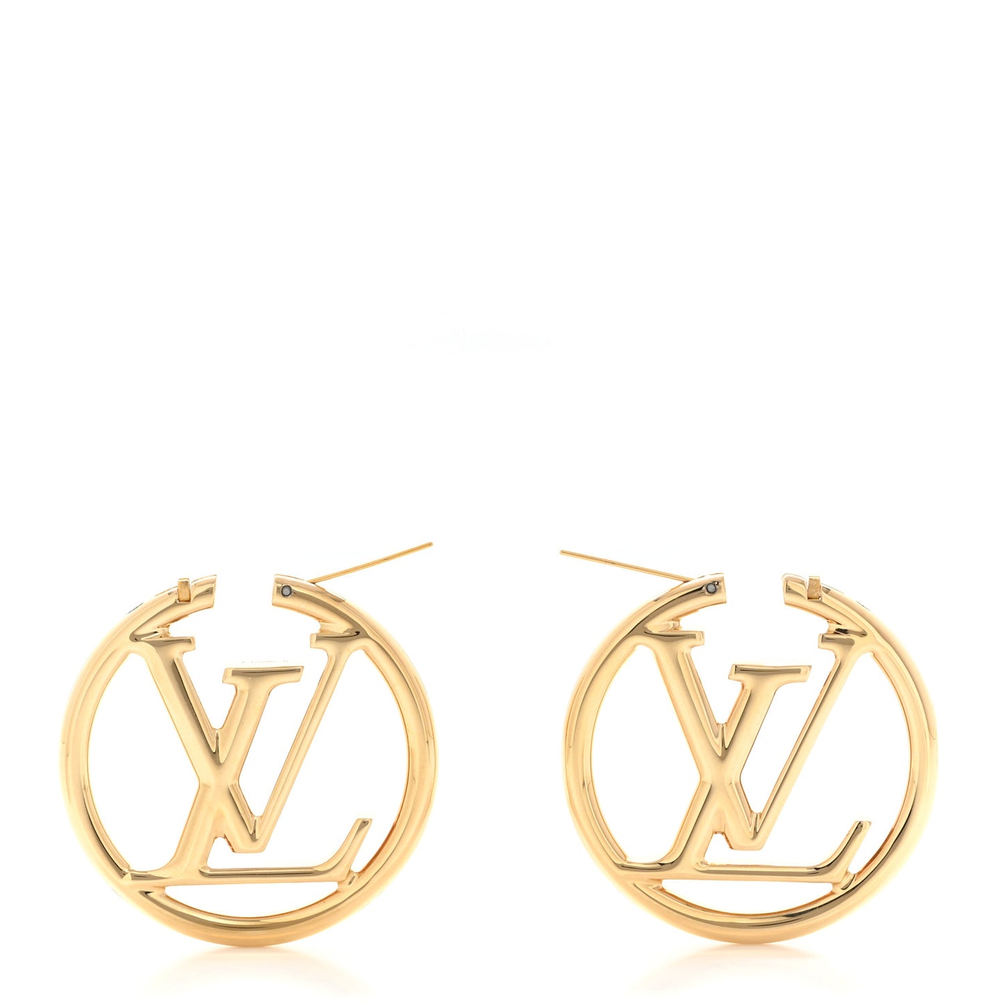Metal Louise Hoop Earrings Gold