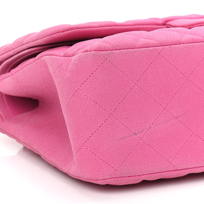 Chanel Iridescent Caviar Quilted Jumbo Double Flap Pink 8 of 9