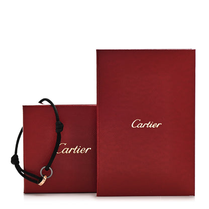 Cartier 18K Pink Gold Ceramic 4 Diamond LOVE Cord Bracelet Black 6 of 6