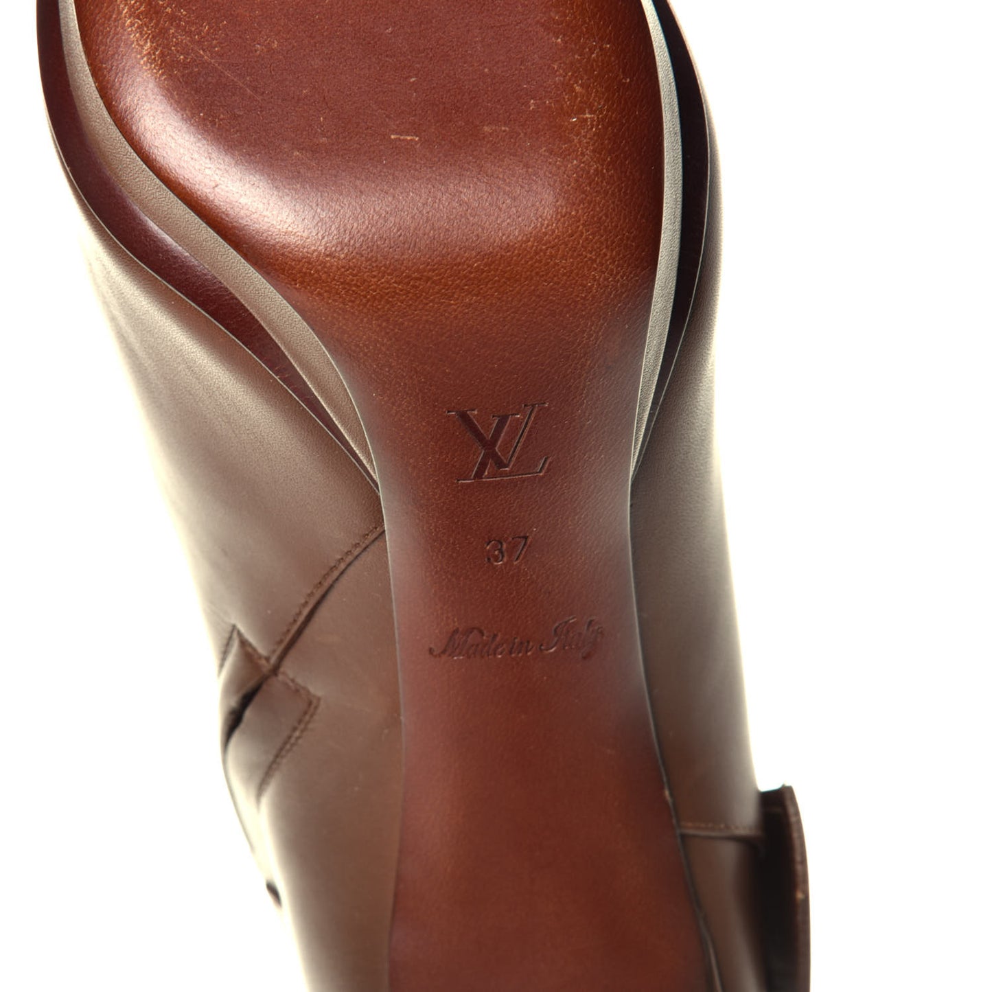 Calfskin Belted Ankle Boots 37 Cognac