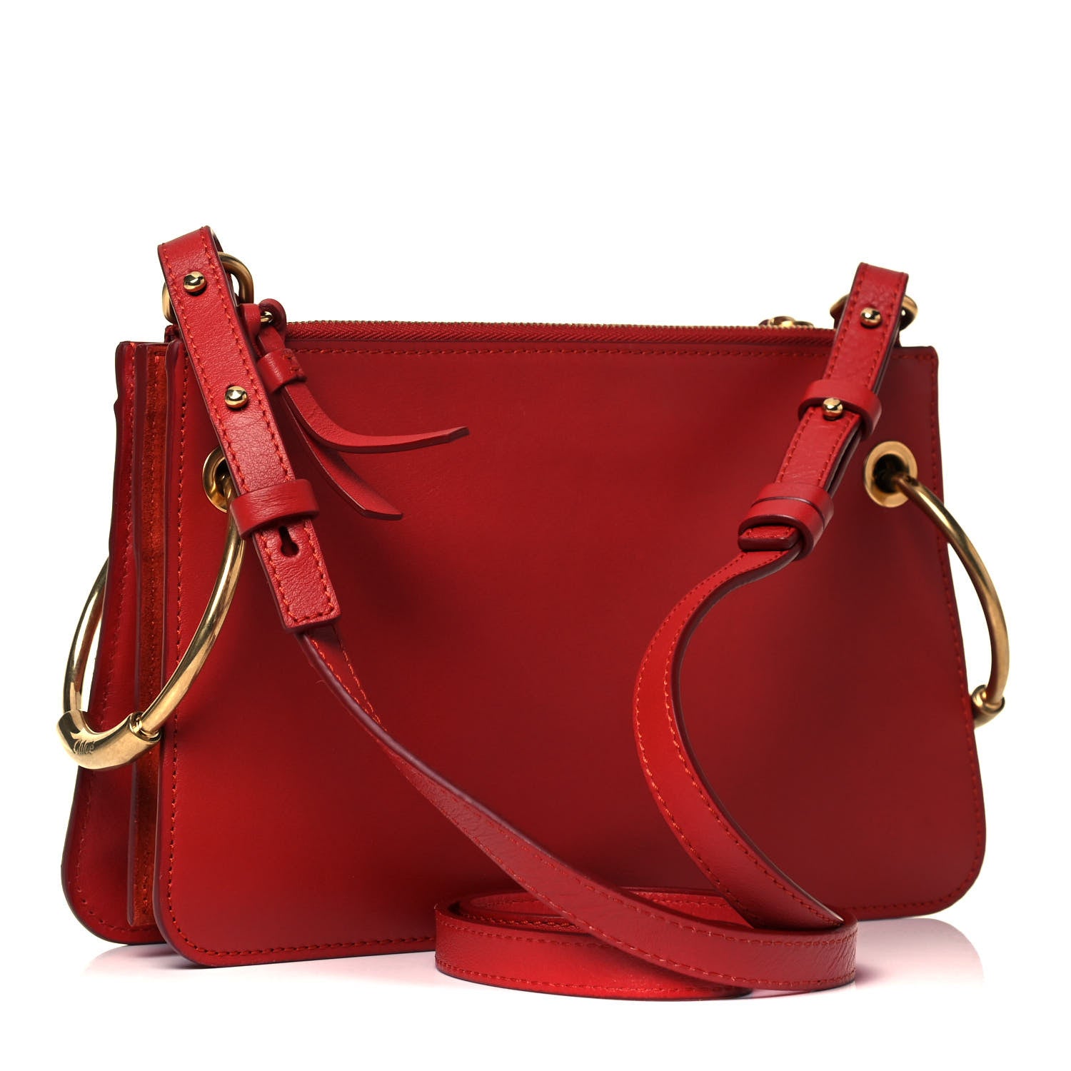 Chloe Calfskin Suede Small Roy Bag Earthy Red 2 of 8