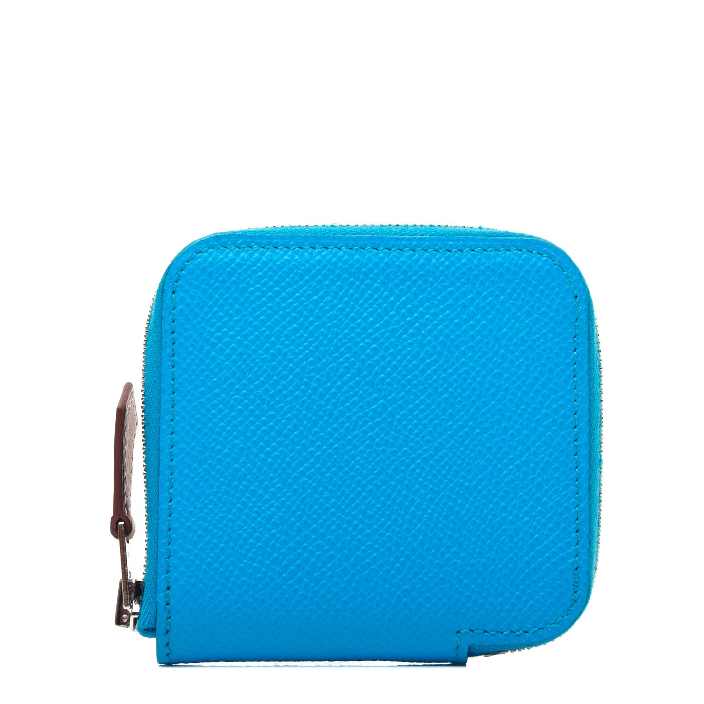 Epsom Silk'in Coin Purse Bleu Frida Rose Bougainvillier