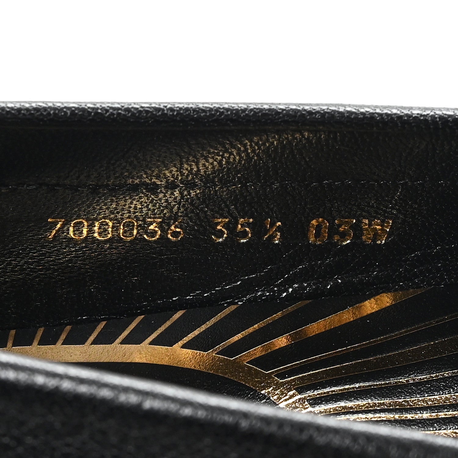Gucci Goatskin Womens Logo 15mm Loafers 35.5 Black 9 of 10