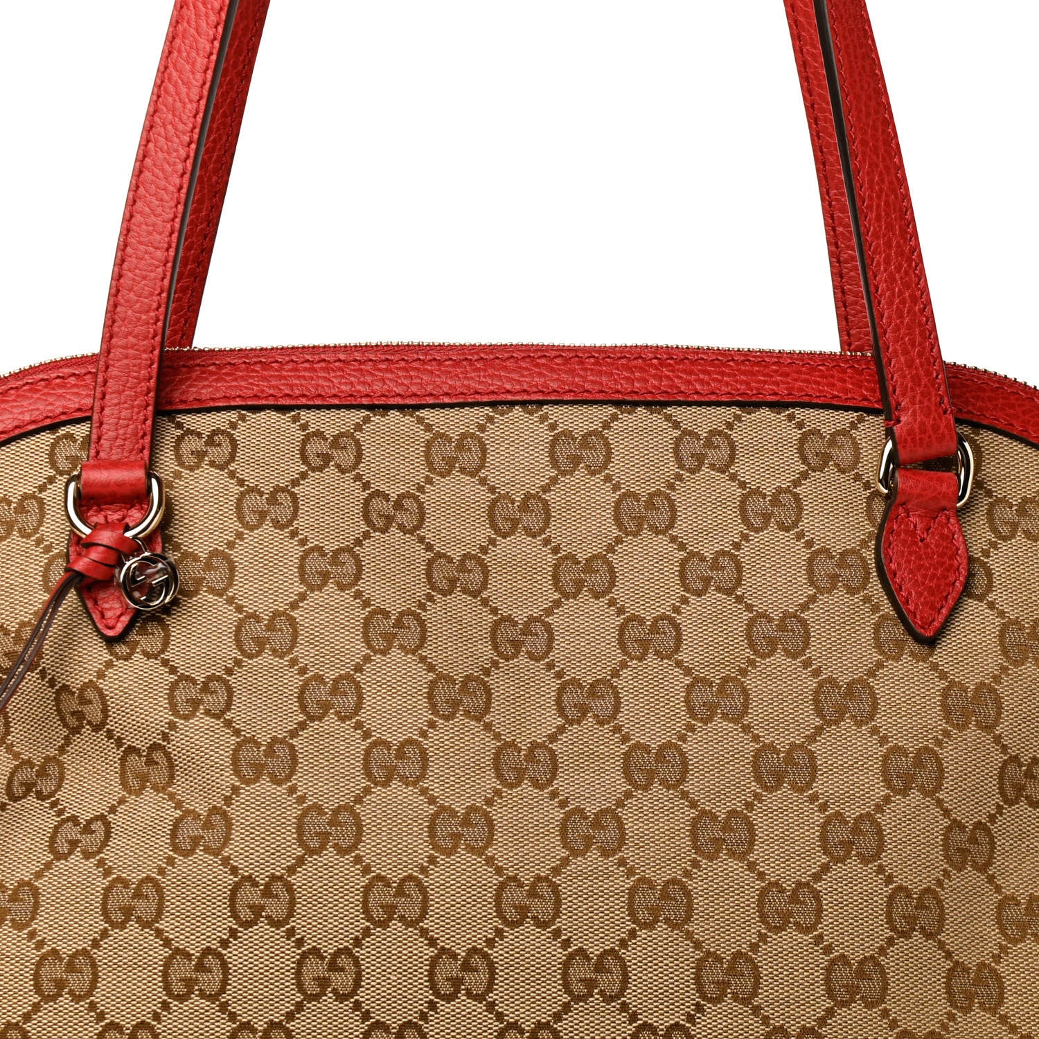 Gucci Monogram Medium Bree Shoulder Bag Red 10 of 10