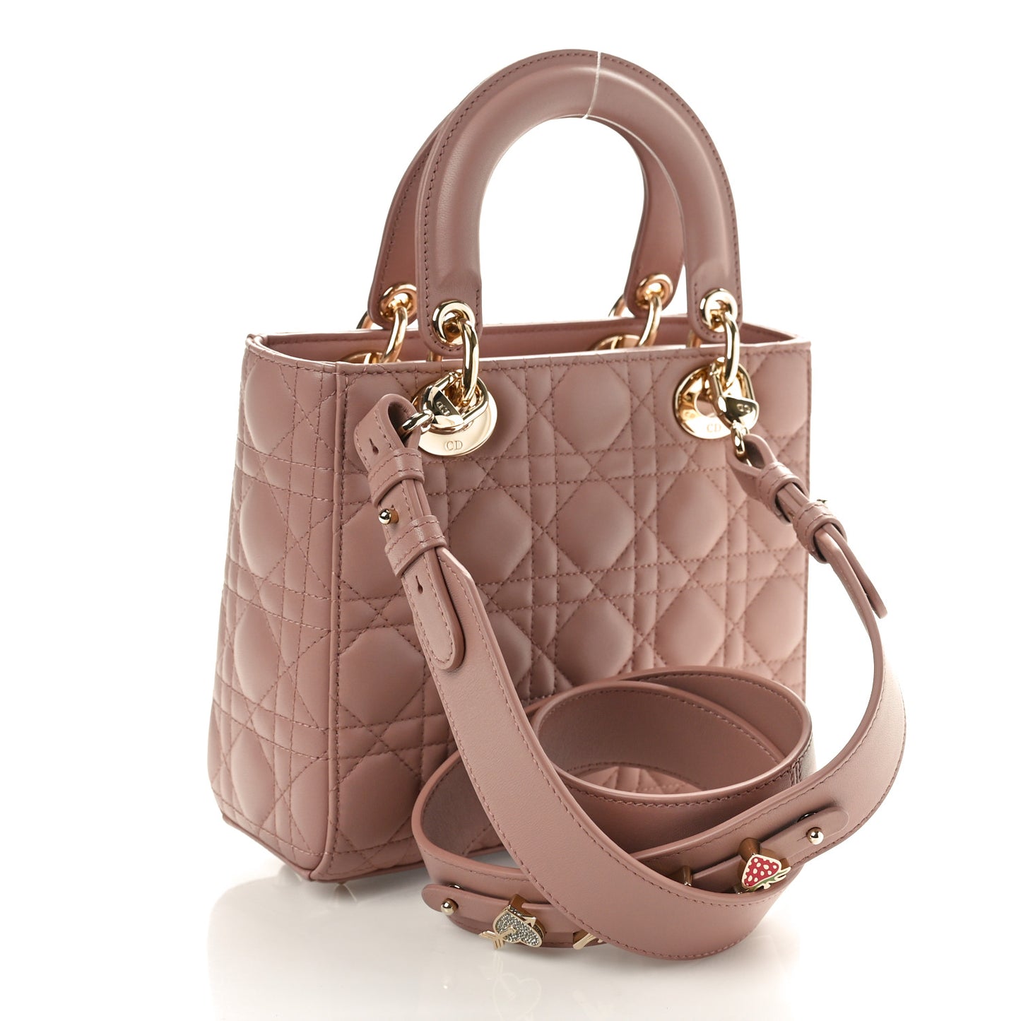 Lambskin Cannage Small My ABCDior Lady Dior Antique Pink