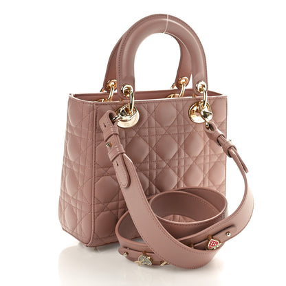 Christian Dior Lambskin Cannage Small My ABCDior Lady Dior Antique Pink 2 of 11