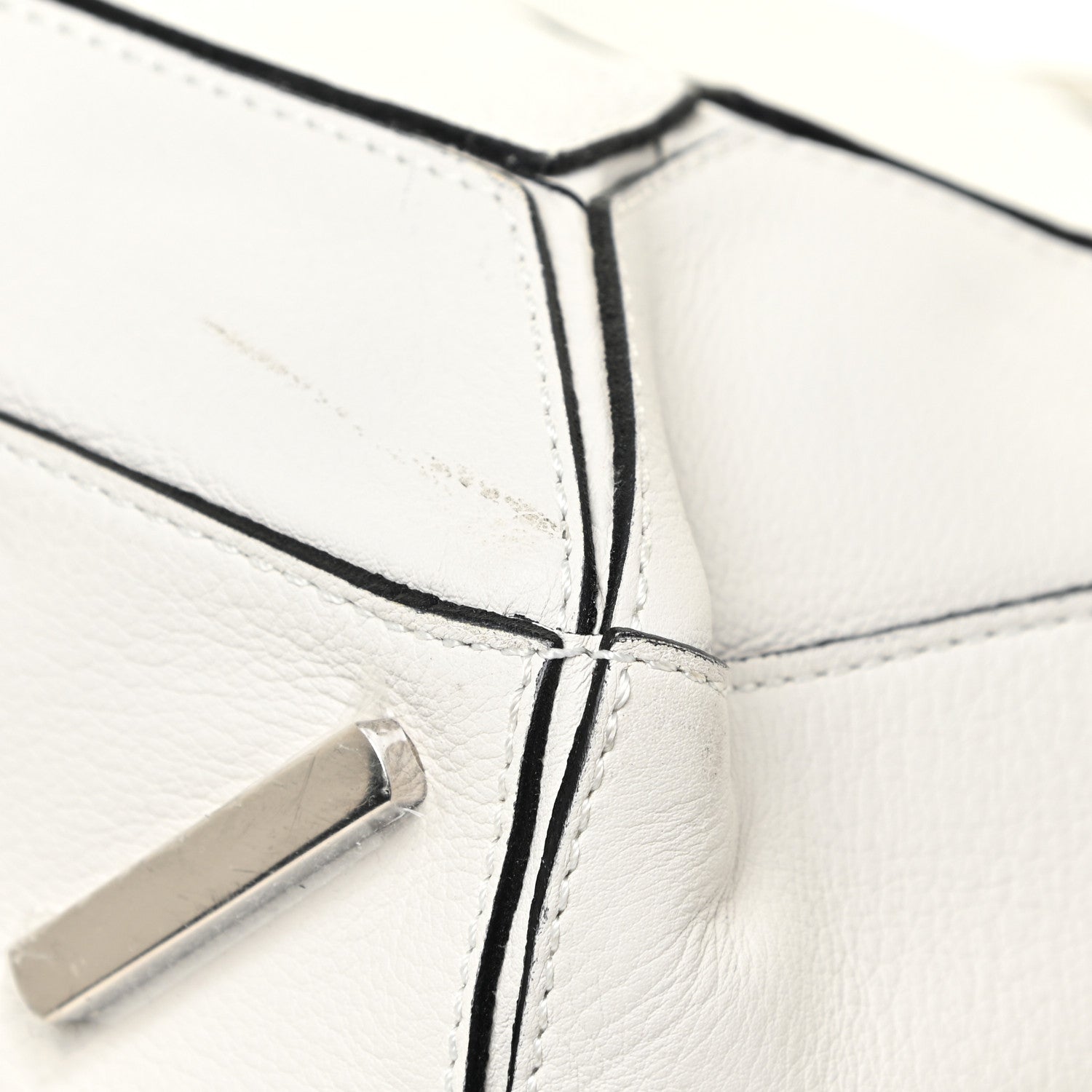 Loewe Calfskin Medium Puzzle Bag White 7 of 19
