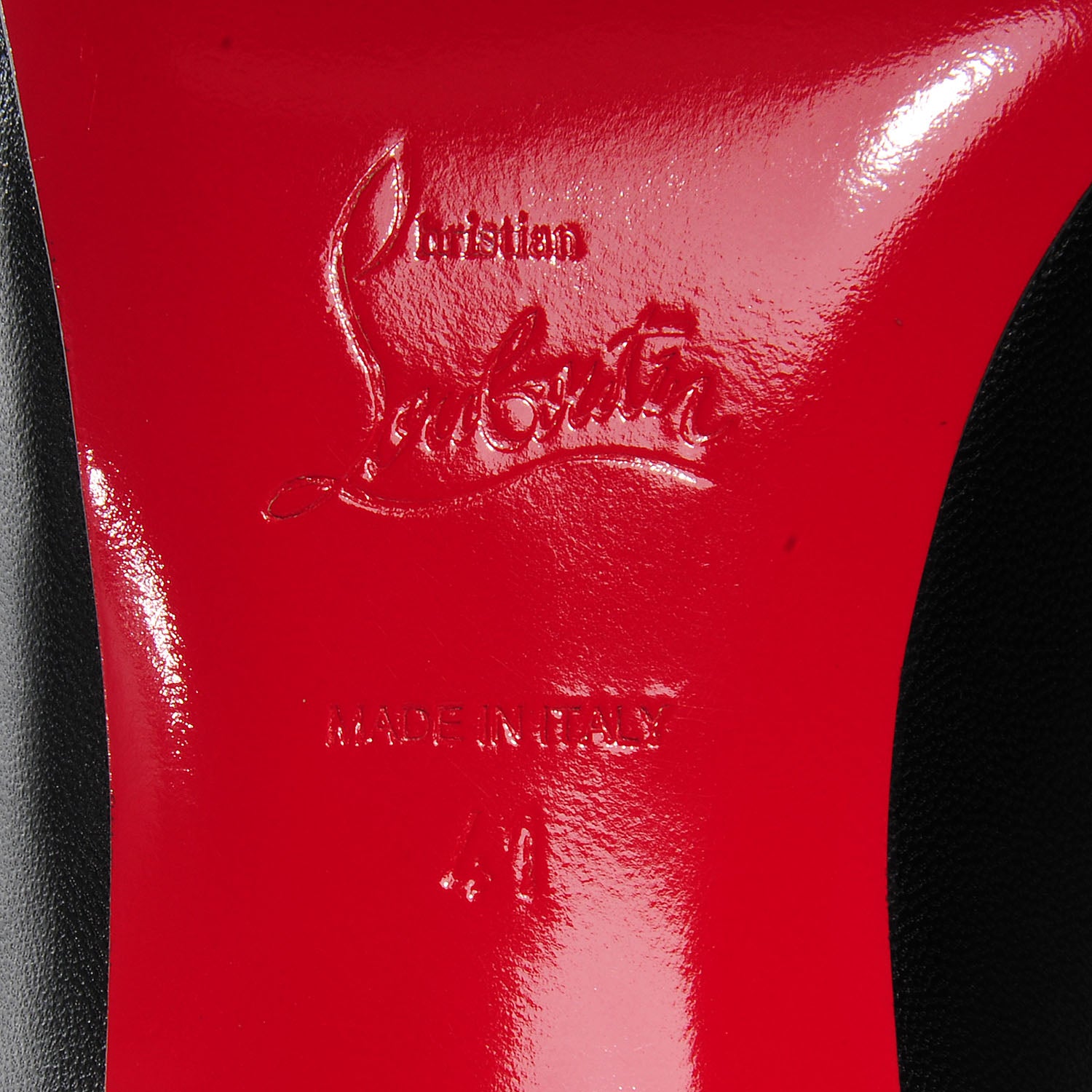 Christian Louboutin Kid Patent Geo 45 Pumps 41 Black 6 of 7