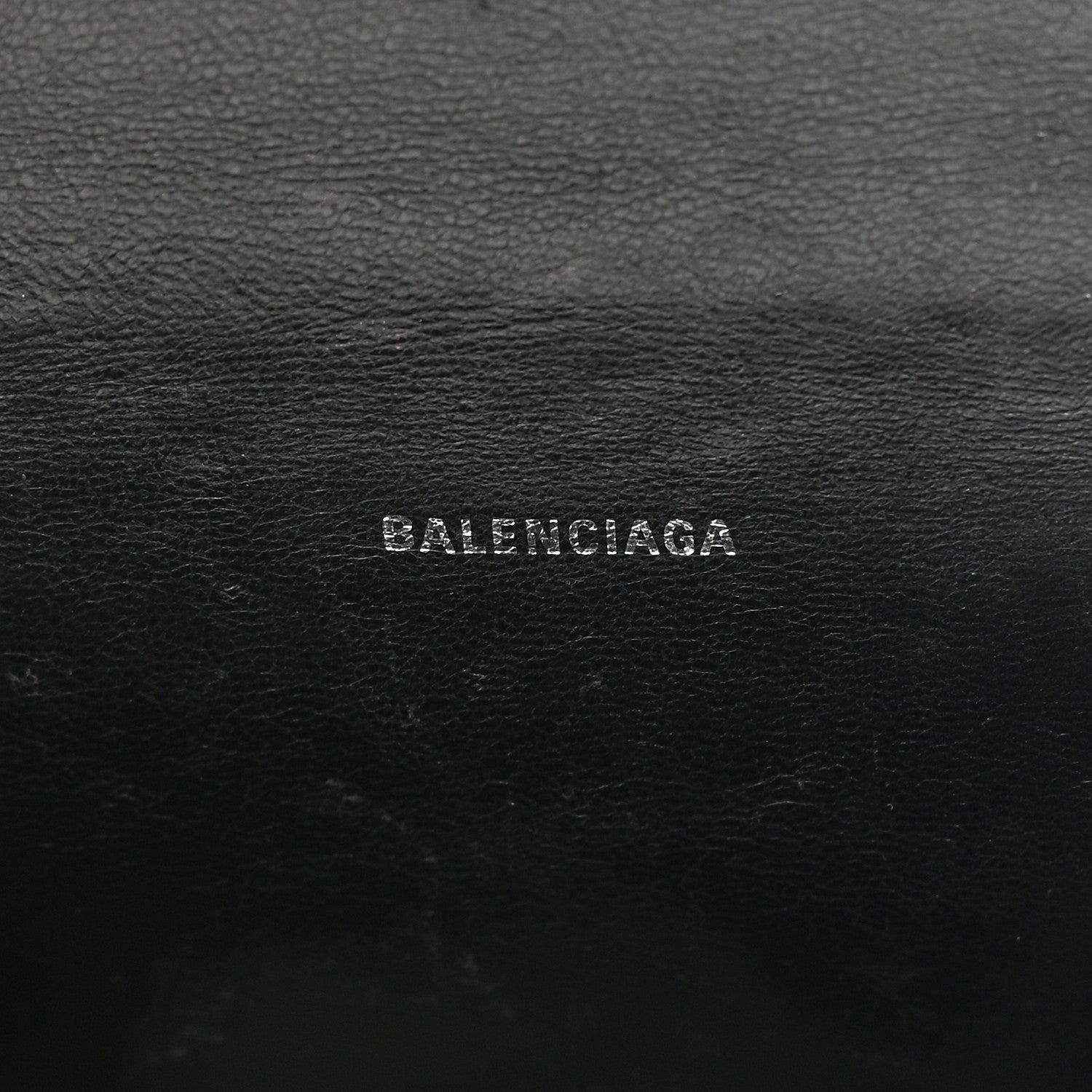 Balenciaga Metallic Calfskin Crocodile Embossed Hourglass Top Handle Bag XS Silver 6 of 27