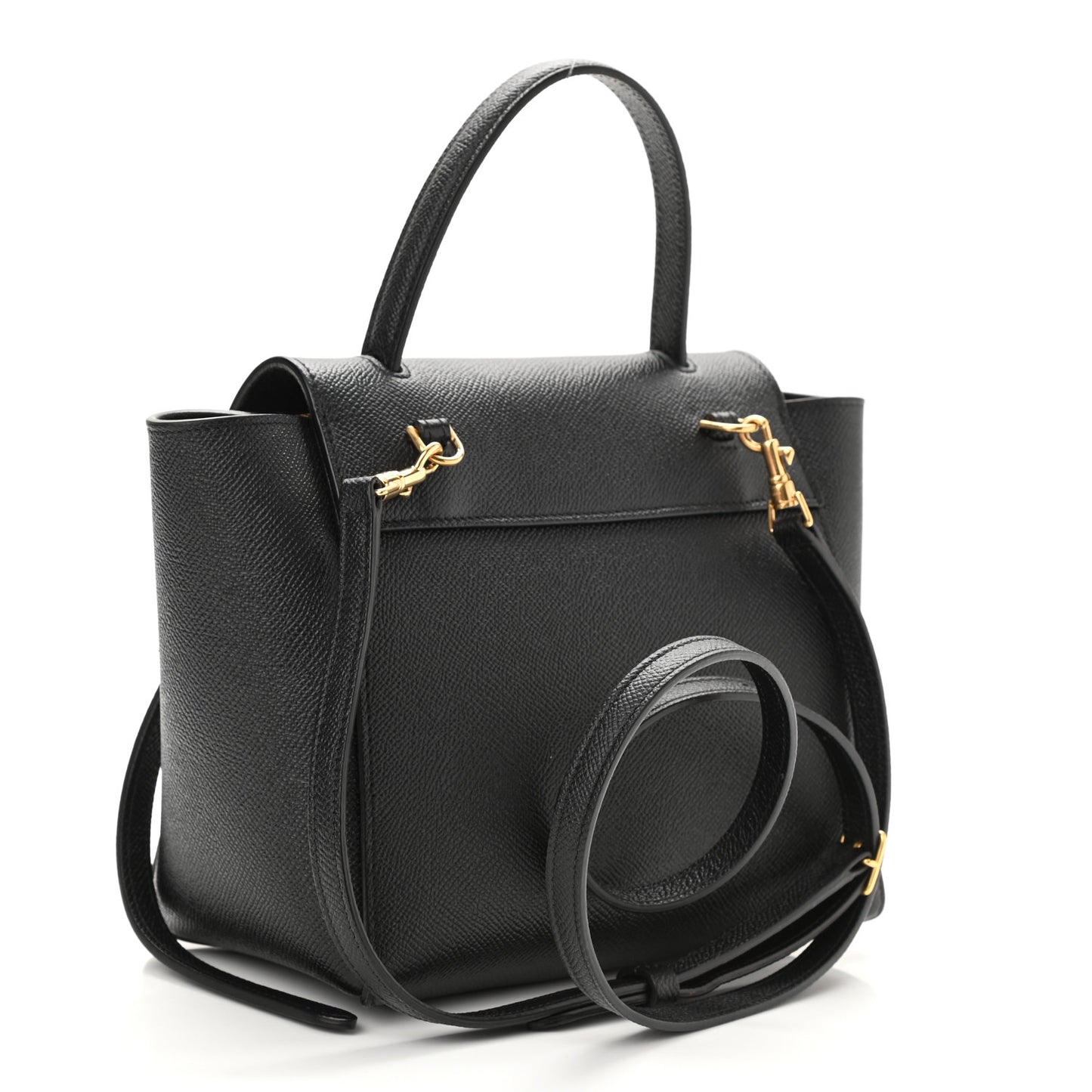 Grained Calfskin Nano Belt Bag Black