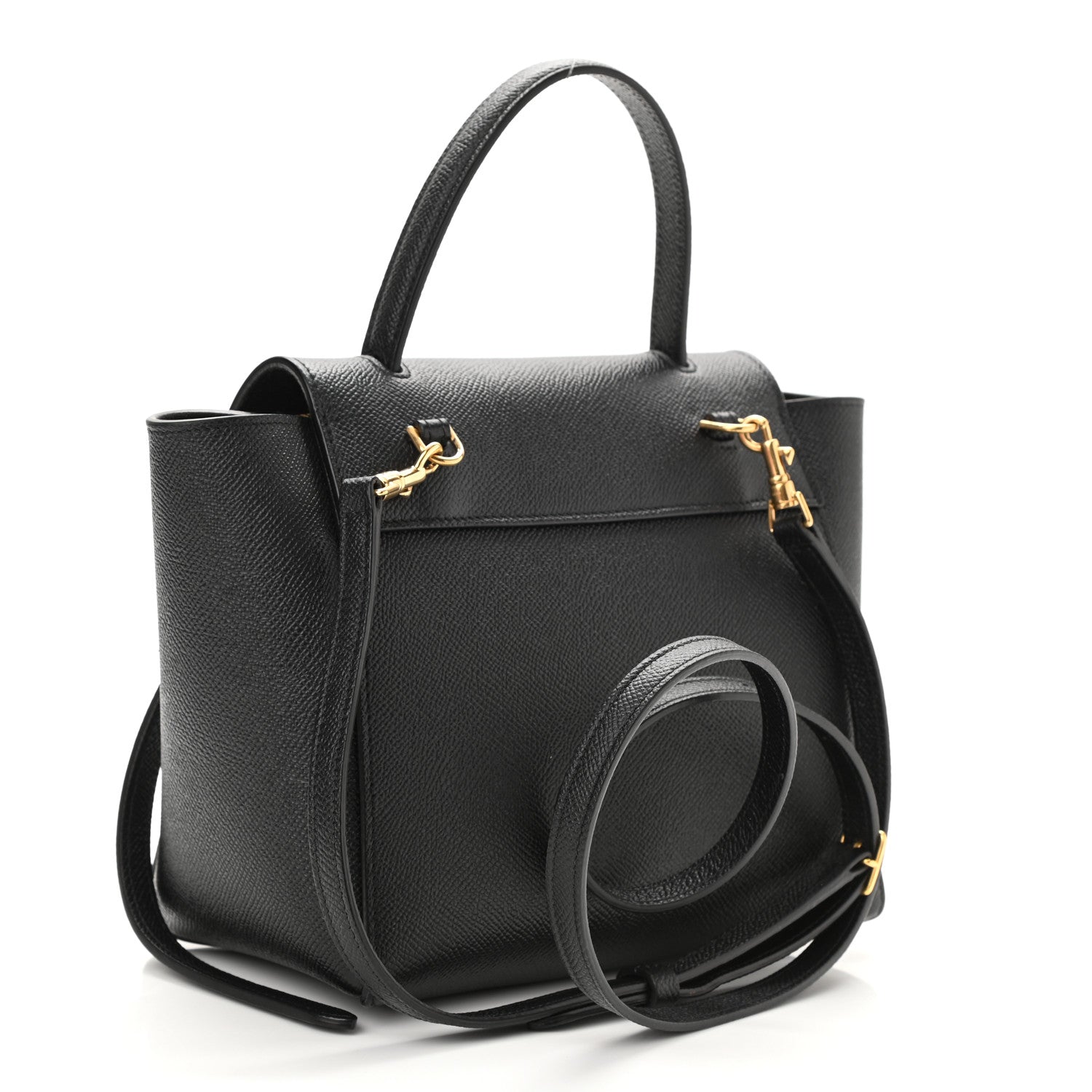 Celine Grained Calfskin Nano Belt Bag Black 3 of 10