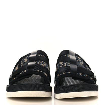 Christian Dior Oblique Jacquard Mens Alpha Sandals 43 Beige Black 2 of 8