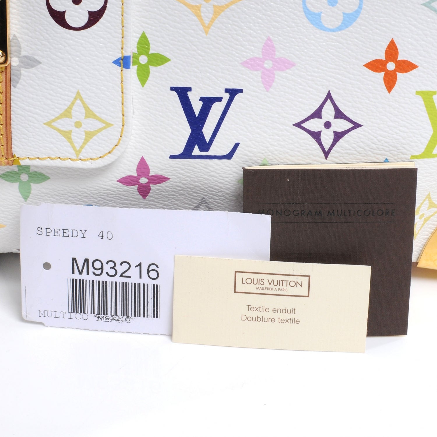 Louis Vuitton Monogram Multicolor Speedy 40 White 5 of 8