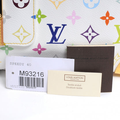Louis Vuitton Monogram Multicolor Speedy 40 White 5 of 8
