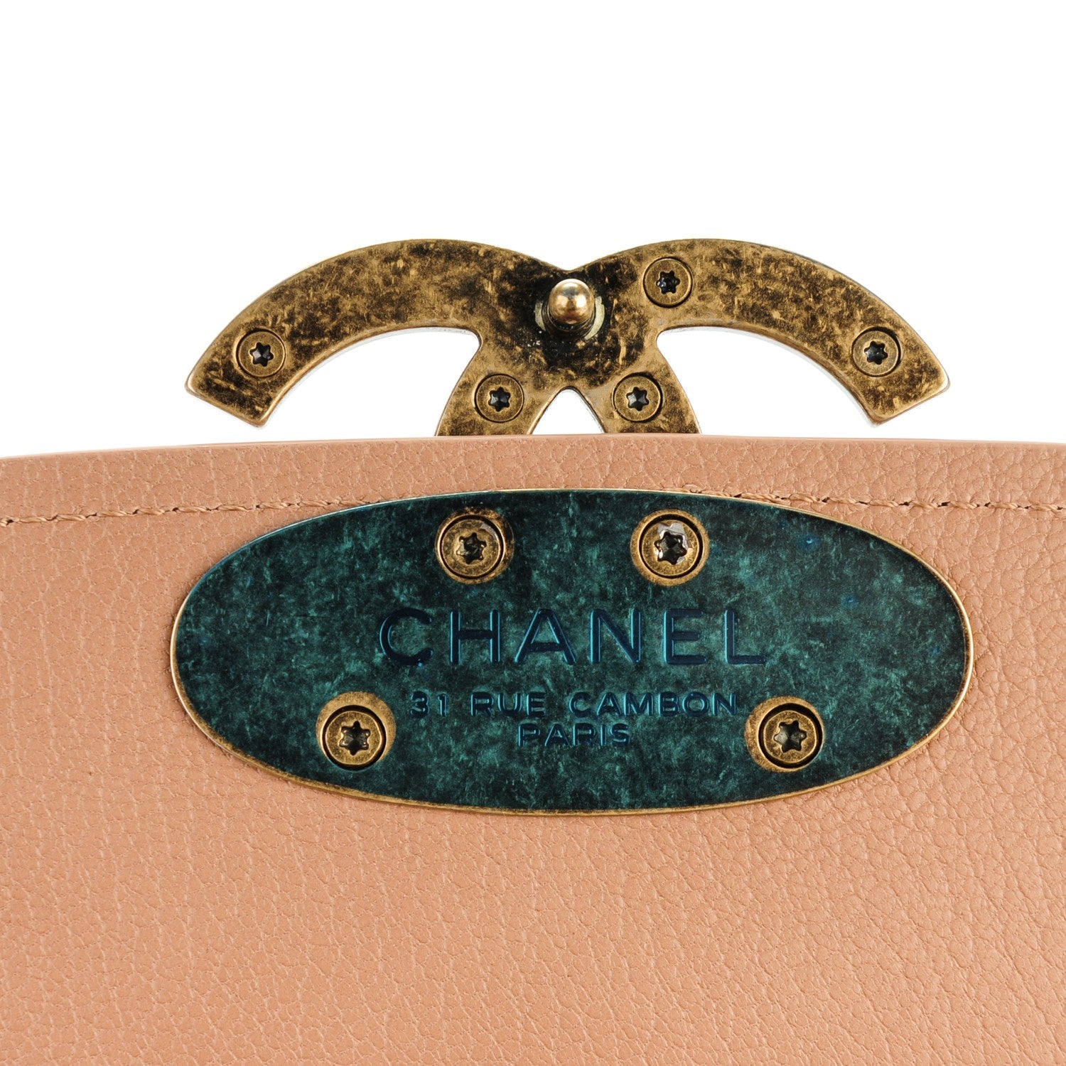 Chanel Shiny Calfskin Goatskin Quilted Small Coco Curve Messenger Flap Beige 8 of 8