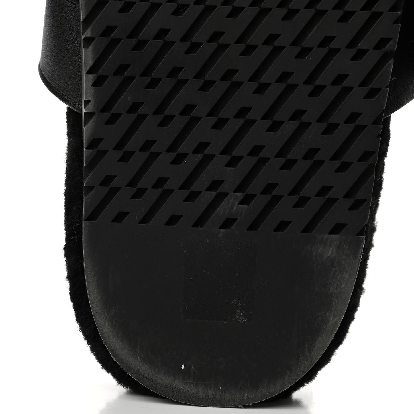 Calfskin Woolskin Womens Chypre Sandals 40 Black