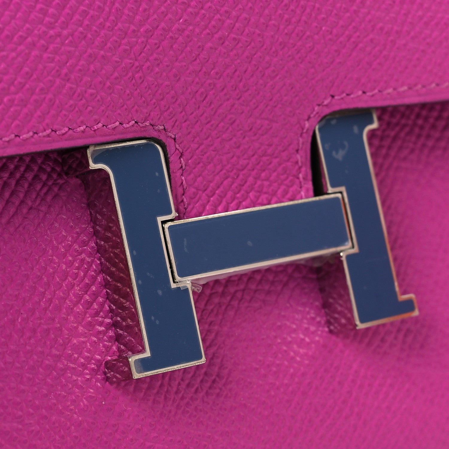 Hermes Epsom Enamel Constance Long Wallet Magnolia Brighton Bleu 8 of 9