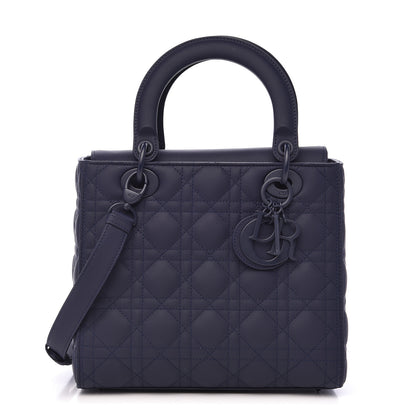 Christian Dior Ultra Matte Calfskin Cannage Medium Lady Dior Blue 1 of 10