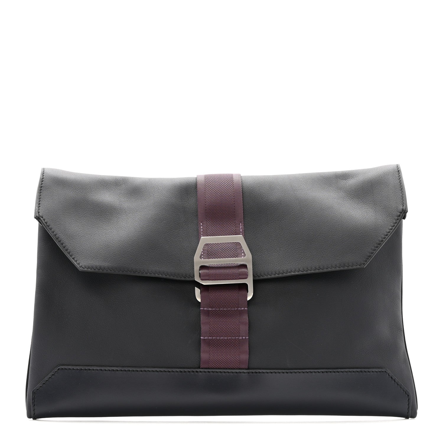 Hermes Taurillon Cristobal Vache Hunter Cityslide Clutch Bleu Indigo Raisin 1 of 18