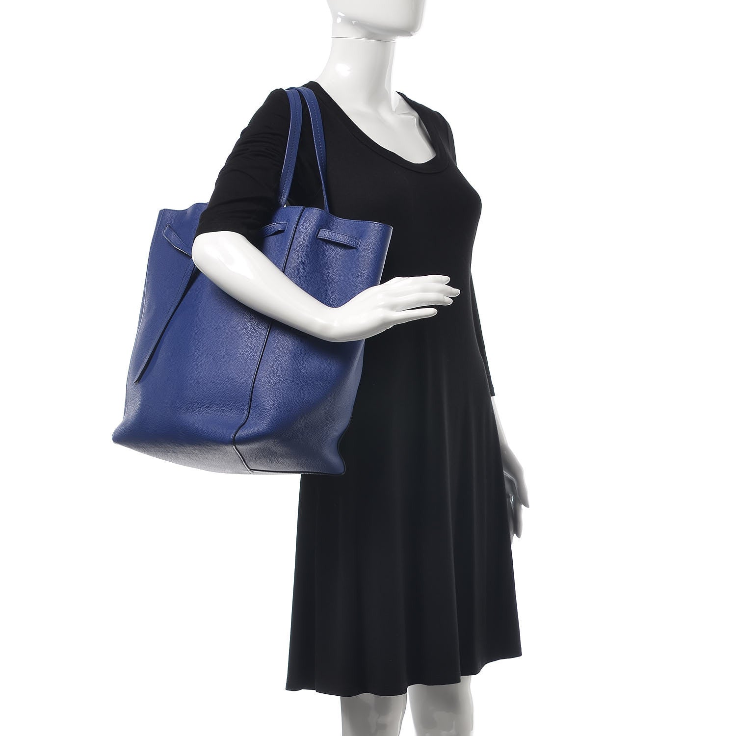 Celine Soft Grained Calfskin Medium Belt Cabas Phantom Indigo 2 of 7