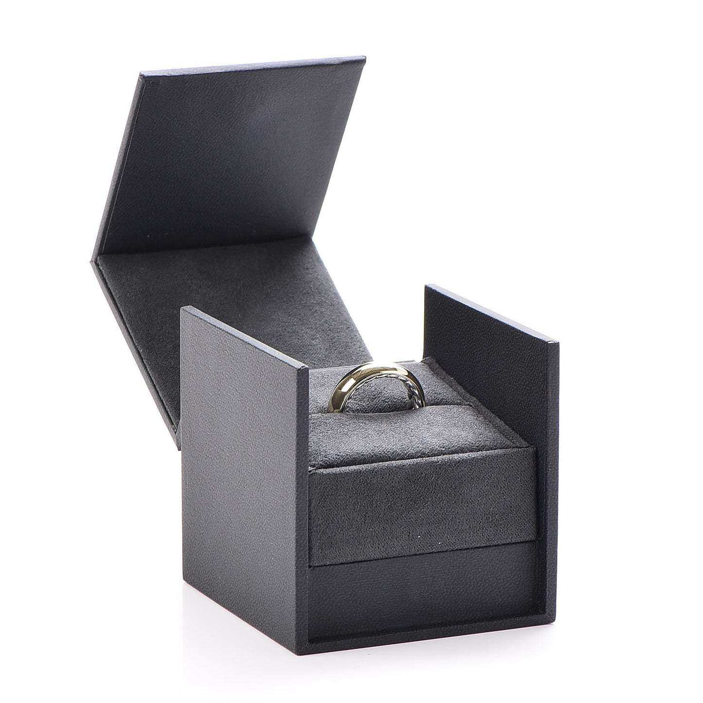 Sterling Silver 18K Yellow Gold Streamline Band Ring 59 8.25