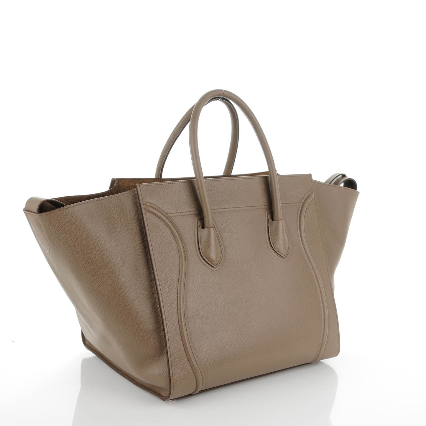 Grained Calfskin Medium Phantom Luggage Taupe