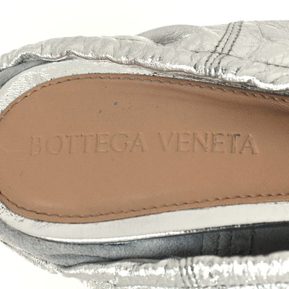 Bottega Veneta Metallic Crushed Nappa Glitter Plexiglass Almond Pumps 37 Silver 7 of 7
