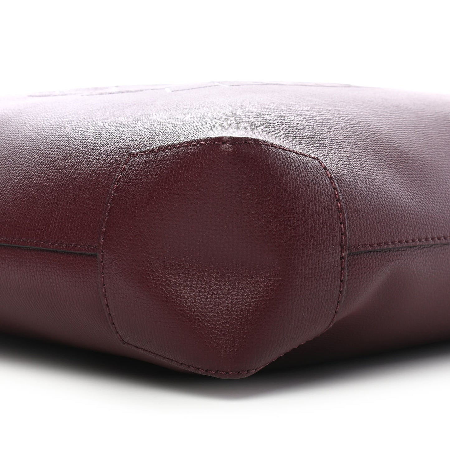 Calfskin Crest Embossed Large Tote Burgundy