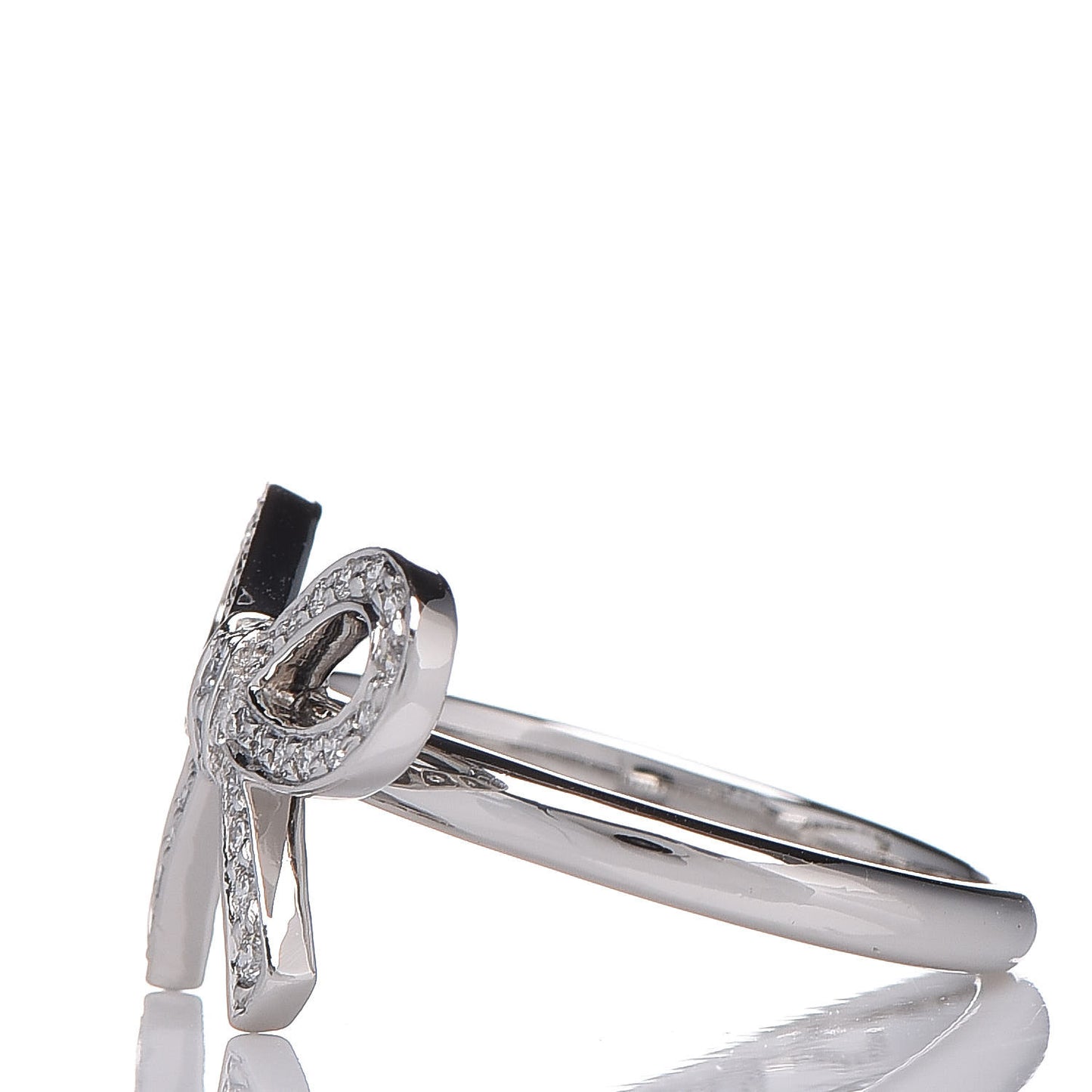 Platinum Diamond Bow Ring 46 3.75