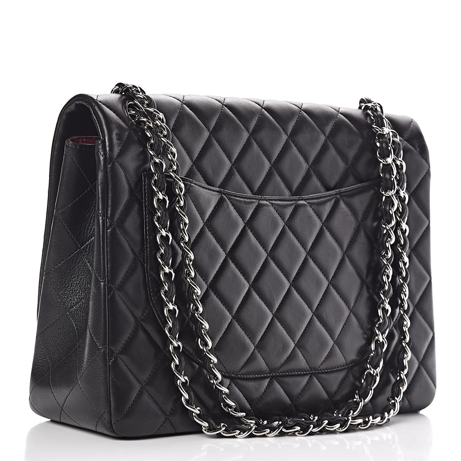 Chanel Lambskin Quilted Maxi Single Flap Black 3 of 13