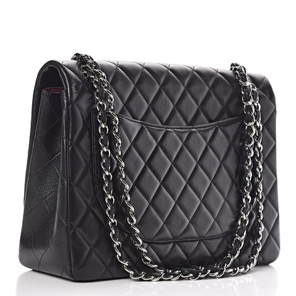 Chanel Lambskin Quilted Maxi Single Flap Black 3 of 13