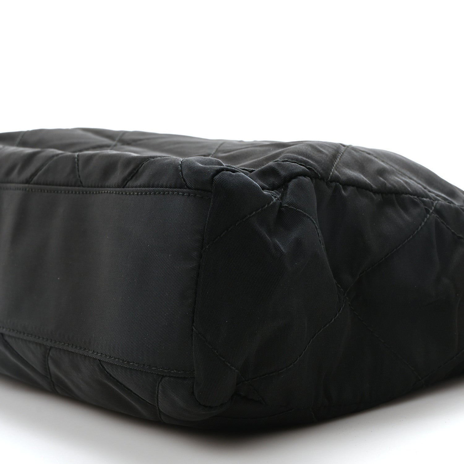 Prada Nylon Tessuto Quilted Shoulder Bag Black 9 of 9