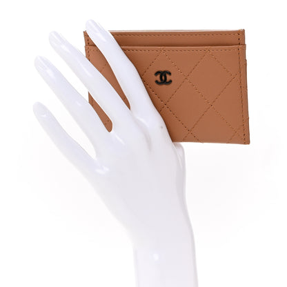 Chanel Grained Calfskin Quilted Card Holder Brown 2 of 8