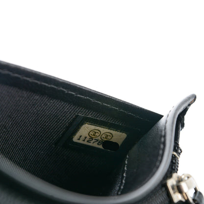 Chanel Lambskin Perforated Yen Wallet Black 8 of 8