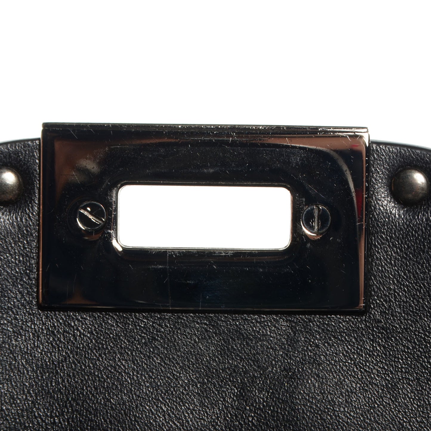 Vitello Rockstud Flip-Lock Shoulder Bag Black