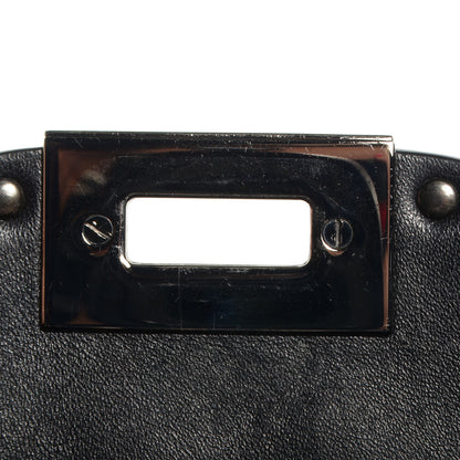 Valentino Garavani Vitello Rockstud Flip-Lock Shoulder Bag Black 8 of 9