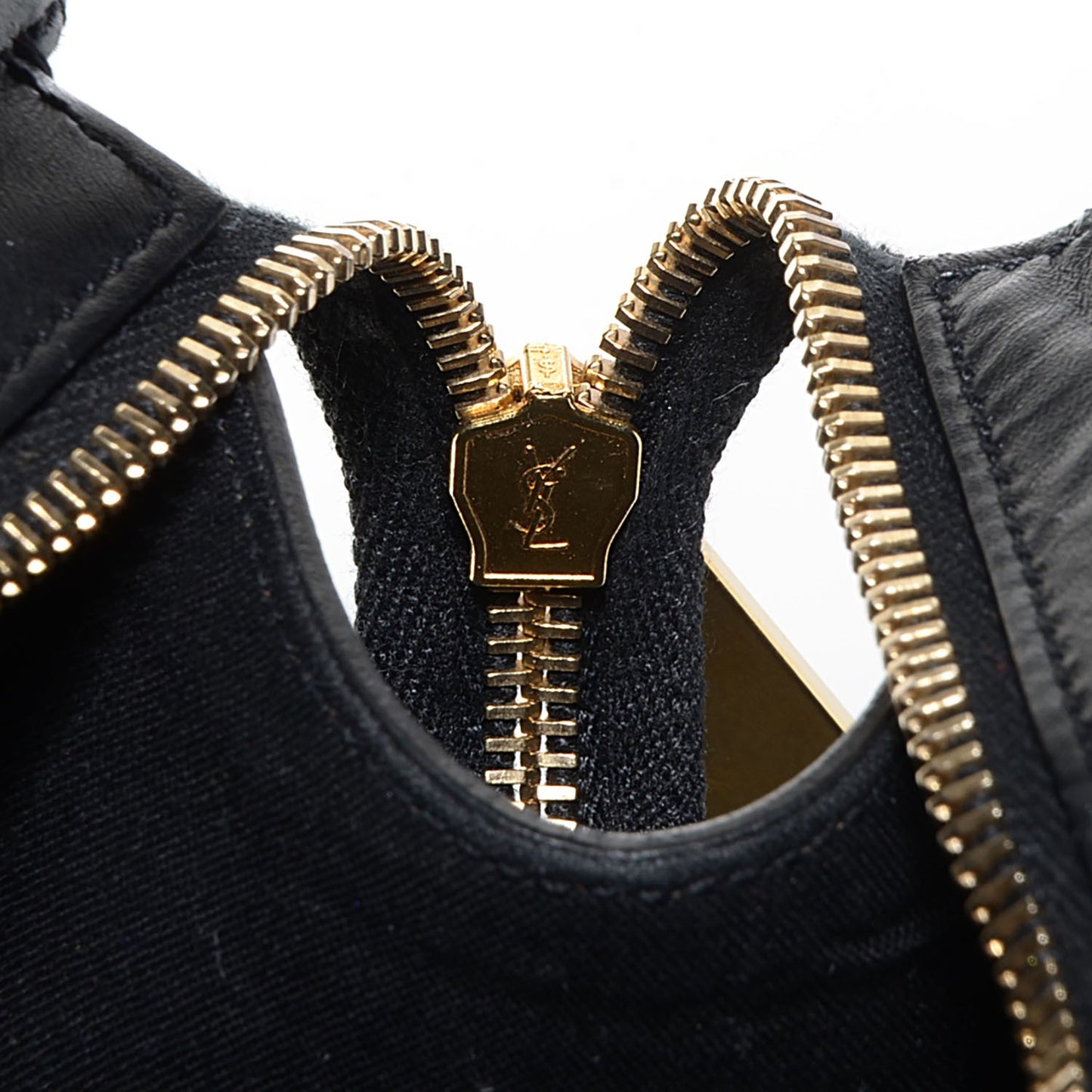 Textured Leather Classic Small Cabas Y Bag Black